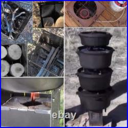 Bushcraft Camp Stove Kit Wood Burning/Multi-Fuel, Collapsible Stainless Steel