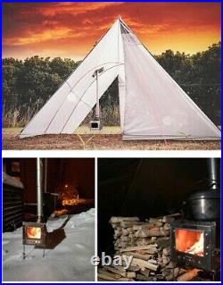 Bushcraft Wood Burning Stove Outdoor Camping Titanium Detachable Heating Stove