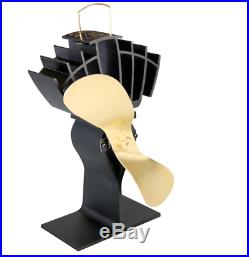 Caframo Ultra-air 810 Black/gold Eco-fan Wood Burning Stove Heat Powered Fan