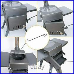 Camp Tent Stove, Portable Wood Burning Stove High Efficiency Camping Heat & Cook
