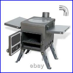 Camp Tent Stove, Portable Wood Burning Stove High Efficiency Secondary Burn