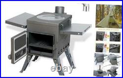 Camp Tent Stove, Portable Wood Burning Stove High Efficiency Secondary Burn