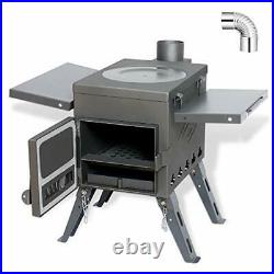 Camp Tent Stove, Portable Wood Burning Stove for Tent, Shelter, Camping