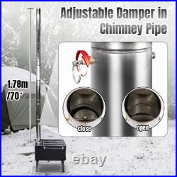 Camp Wood Stove, Tent Wood Burning Stoves Portable with Chimney Pipes, Upgrad Camp Wood Stove, Tent Wood Burning Stoves Portable with Chimney Pipes, Upgrad