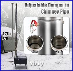 Camp Wood Stove, Tent Wood Burning Stoves Portable with Chimney Pipes, Upgraded