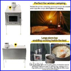 Camping Cooker Tent Stove Titanium Stove Wood Burning Outdoor Foldable Stove