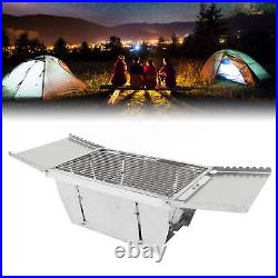 Camping Grill Stainless Steel Mini Portable Folding Wood Burning Camping Stove
