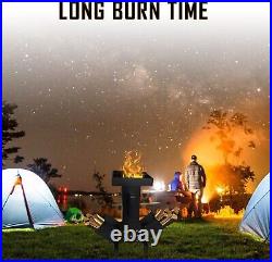 Camping Rocket Stove Dual Side Large Fuel Chamber-Removable Top Camping Stove