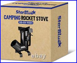 Camping Rocket Stove Portable Wood Burning Large Fuel Chamber Outdoor Cooking