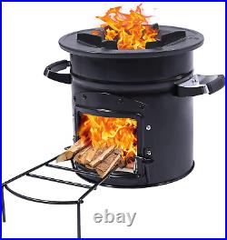 Camping Rocket Stove Wood Burning Portable for Cooking Outdoor Camping Stove New Camping Rocket Stove Wood Burning Portable for Cooking Outdoor Camping Stove New