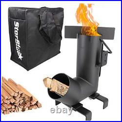 Camping Rocket Stove by with FREE Carrying Bag A Portable Wood Burning