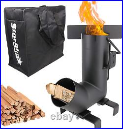 Camping Rocket Stove by with FREE Carrying Bag a Portable Wood Burning Campin