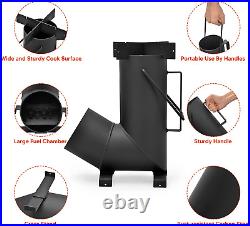 Camping Rocket Stove for Outdoor Cooking, Portable Wood Burning Stove Camping Rocket Stove for Outdoor Cooking, Portable Wood Burning Stove