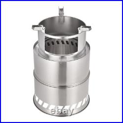 Camping Stove Foldable Stainless Steel Wood Burning Stove Backpacking Stove HO