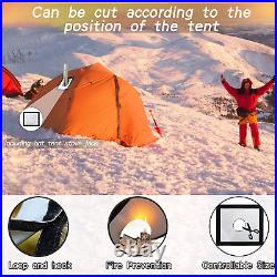 Camping Stove Hot Tent Stove, Portable Camping Wood Burning Stove for Outdoor Co