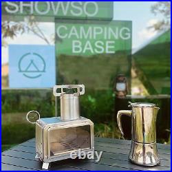 Camping Stove Kit Stainless Steel Wood-Burning Stove for Backpacking and Outdoo Camping Stove Kit Stainless Steel Wood-Burning Stove for Backpacking and Outdoo