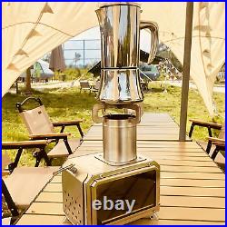 Camping Stove Kit Stainless Steel Wood-Burning Stove for Backpacking and Outdoo Camping Stove Kit Stainless Steel Wood-Burning Stove for Backpacking and Outdoo