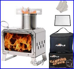 Camping Stove Kit Stainless Steel Wood-Burning Stove for Backpacking and Outdoo Camping Stove Kit Stainless Steel Wood-Burning Stove for Backpacking and Outdoo