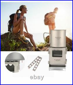 Camping Stove Multi Fuel Wood Burning With Bag Outdoor Cooking Beach Picnic