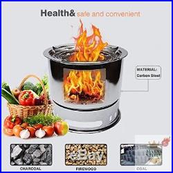 Camping Stove Portable Wood Burning Stove with Grill Grate and a Carry Bag Kit