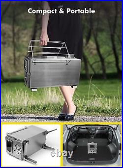 Camping Stove for Hot Tents, LAMA 304 Stainless Steel Wood Burning Stove with