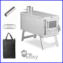 Camping Tent Stove Collasible Wood Burning Stove Stainless Steel Hot Tent Heater Camping Tent Stove Collasible Wood Burning Stove Stainless Steel Hot Tent Heater