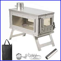 Camping Tent Stove Collasible Wood Burning Stove Stainless Steel Hot Tent Heater