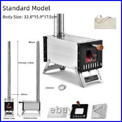 Camping Tent Stove With Chimney Collasible Wood Burning Stove Stainless Steel Camping Tent Stove With Chimney Collasible Wood Burning Stove Stainless Steel