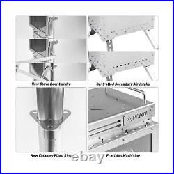 Camping Tent Stove Wood Burning Stove, Dweller Max 2.0 Stainless Steel Wood S