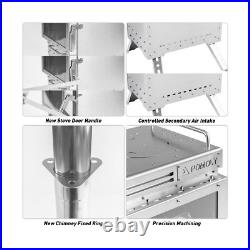 Camping Tent Stove Wood Stove, Dweller Max 2.0 Stainless Steel Wood Burning S