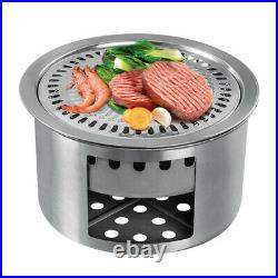 Camping Wood BBQ Grill Outdoor Portable Picnic Charcoal Burning Barbecue Stove