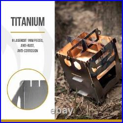Camping Wood Burning Cook Stove Firewood Cooking Portable Outdoor Folding Picnic