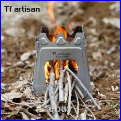 Camping Wood Burning Stove Titanium For Outdoor Cooking Picnic Beach Travel