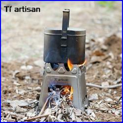 Camping Wood Burning Stove Titanium For Outdoor Cooking Picnic Beach Travel