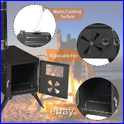 Camping Wood Stove -For Tent, Portable Wood Burning Stove for Outdoor Cooking an