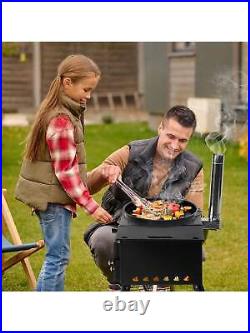 Camping Wood Stove Portable Cast Iron Wood Burning Camp Stove Outdoor Cooking