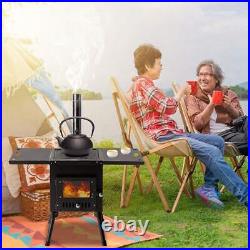 Camping Wood Stove Portable Cast Iron Wood Burning Camp Stove Outdoor Cooking