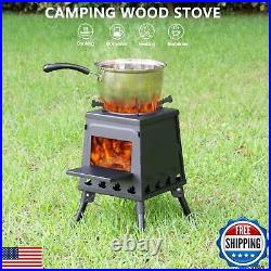 Camping Wood Stove, Portable Wood Burning Stove, Backpacking Folding Camp Ten
