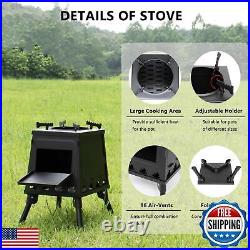 Camping Wood Stove, Portable Wood Burning Stove, Backpacking Folding Camp Ten