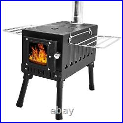 Camping Wood Stove, Portable Wood Stove, Hot Tent Stove with Sectional Chimney Camping Wood Stove, Portable Wood Stove, Hot Tent Stove with Sectional Chimney