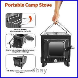 Camping Wood Stove, Portable Wood Stove, Hot Tent Stove with Sectional Chimney Camping Wood Stove, Portable Wood Stove, Hot Tent Stove with Sectional Chimney