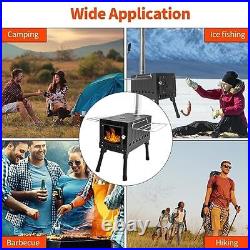 Camping Wood Stove, Portable Wood Stove, Hot Tent Stove with Sectional Chimney Camping Wood Stove, Portable Wood Stove, Hot Tent Stove with Sectional Chimney