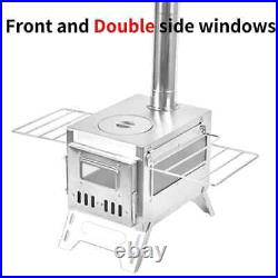 Camping Wood-burning Stove Firewood Burner Stainless Steel Foldable Heater Camping Wood-burning Stove Firewood Burner Stainless Steel Foldable Heater