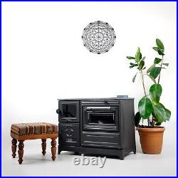 Cast Iron Cooker Wood Stove, Multifunctional Wood Burning Stove, Cooking Heater