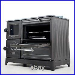 Cast Iron Cooker Wood Stove, Multifunctional Wood Burning Stove, Cooking Heater