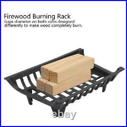 Cast Iron Fireplace Grate Wood Stove Firewood Burning Rack Holder Part For Home