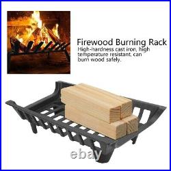 Cast Iron Fireplace Grate Wood Stove Firewood Burning Rack Holder Part Practical