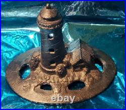 Cast Iron Lighthouse Wood Or Coal Stove Steamer/Humidifier Vintage Cast Iron Lighthouse Wood Or Coal Stove Steamer/Humidifier Vintage