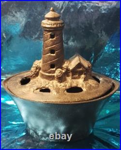 Cast Iron Lighthouse Wood Or Coal Stove Steamer/Humidifier Vintage Cast Iron Lighthouse Wood Or Coal Stove Steamer/Humidifier Vintage
