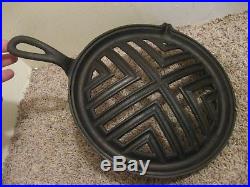 Cast Iron Round Broiler Skillet Wood Burning Cook Top Stove Oven Griswold Style